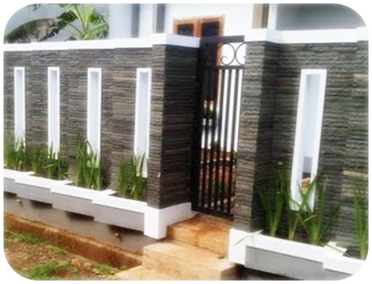 Desain model pagar tembok rumah minimalis