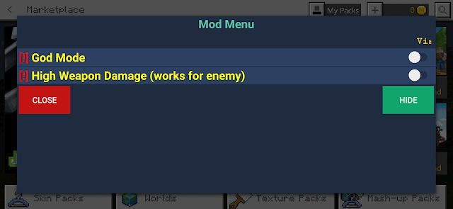 minecraft mod apk v1.14.60.5 screenshot- mod menu