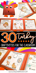 Easy DIY turkey crafts for your classroom, including FREE turkey activities, turkey headband, pattern block turkey, handprint turkey and many more Thanksgiving crafts and activities for kids!  You won’t want to miss the adorable popsicle stick turkey!