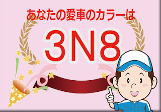 トヨタ ３Ｎ８ レッドメタリックマイカ　ボディーカラー　色番号　カラーコード