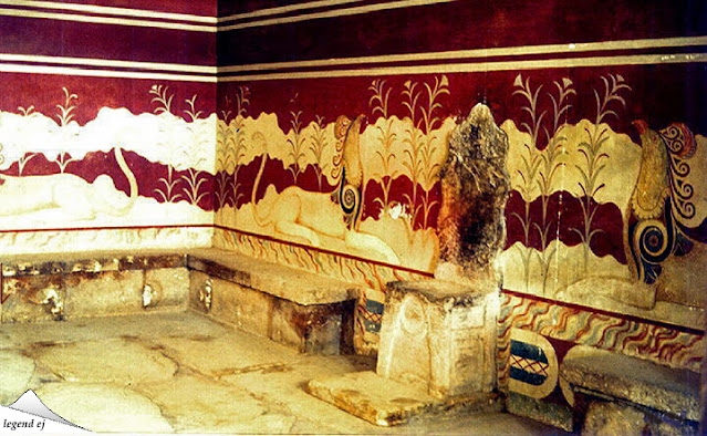 ミノア文明・クノッソス宮殿遺跡・王座の間 Throne Room, Knossos Palace／©legend ej