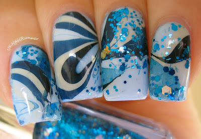 Water marble with Pocket Money Polishes Keep The Faith 