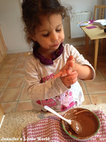 Making our own chocolate Easter Eggs