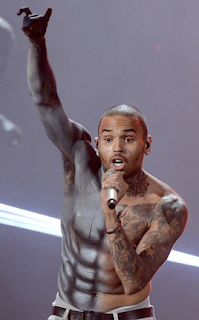 chris brown body paint bet awards 2012