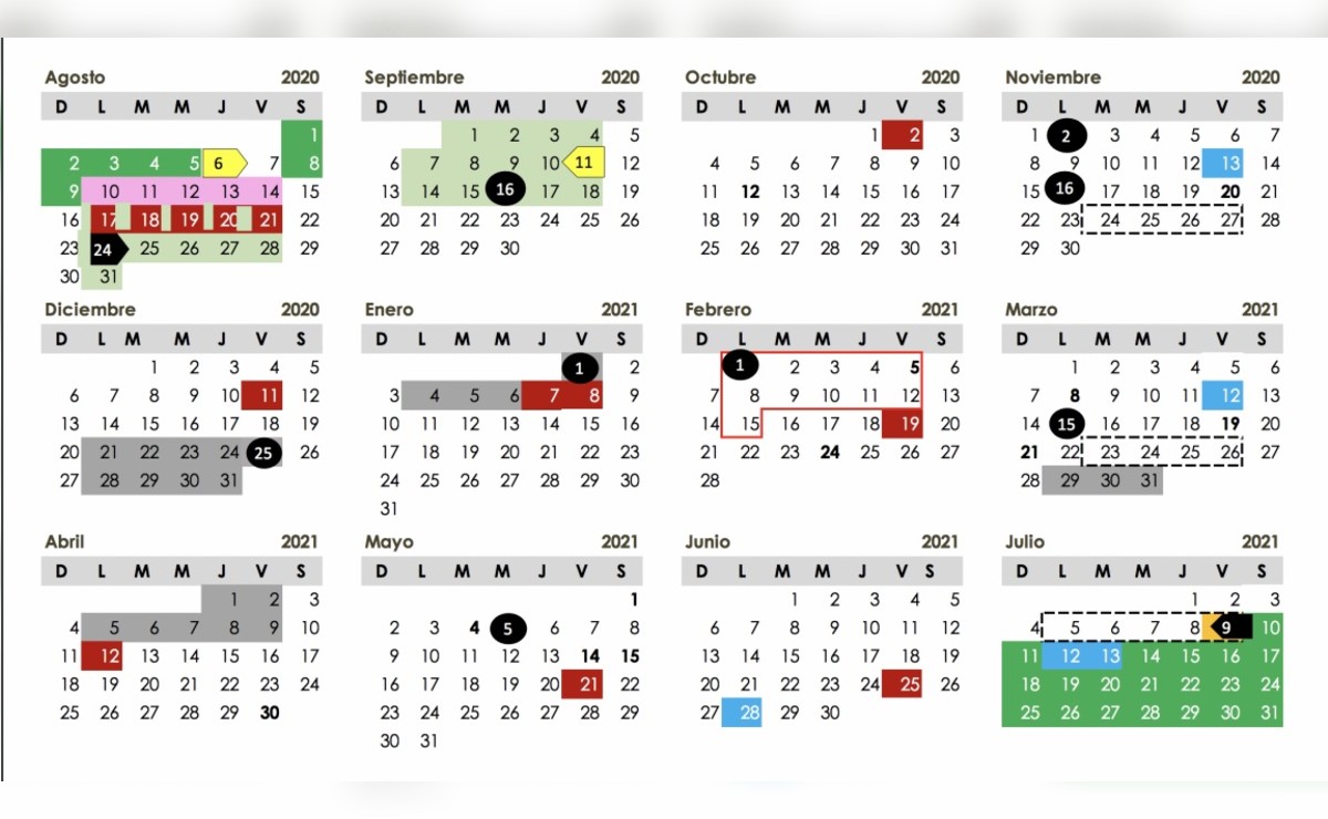 Calendario Escolar SEP 2020-2021