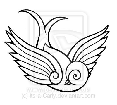 swallow tattoo design. cz it symbolizes