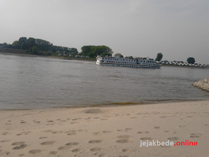 Once Upon A Time at the beach of Rhine River Bank in Netherland