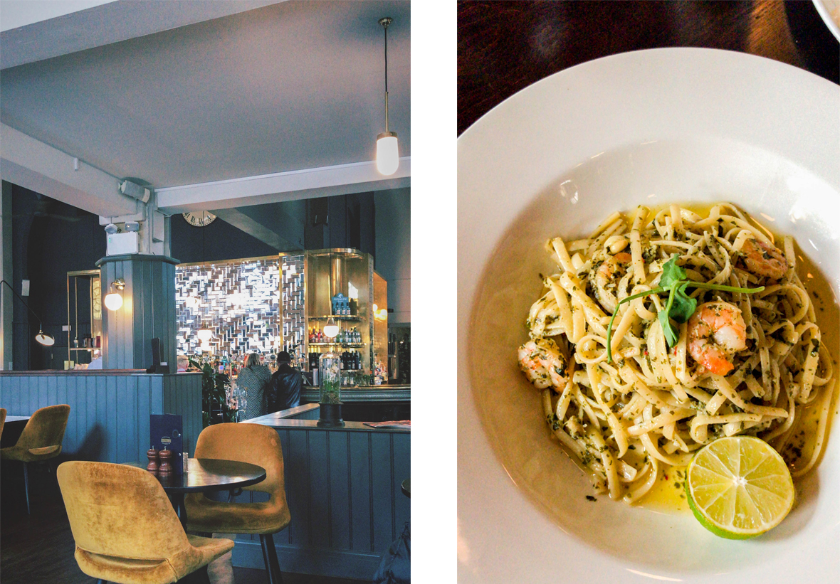 Browns Bristol Restaurant and Prawn Linguine Meal