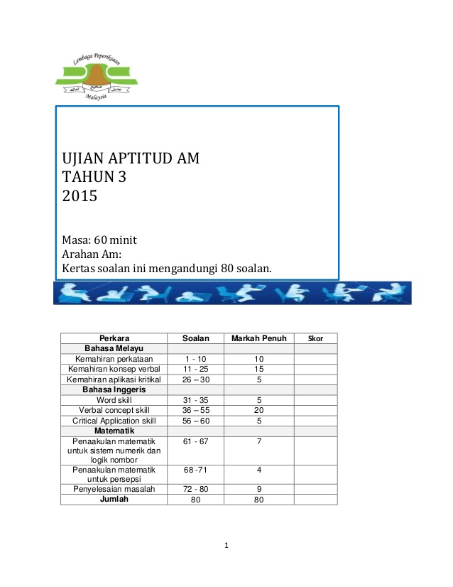 Contoh Soalan Matematik Ujian Psikometrik Spa - Selangor a