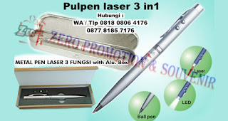 Souvenir pen 3 in 1 dengan METAL BOX