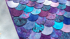 Hydra mermaid scales quilt pattern by Slice of Pi Quilts