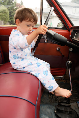 1968 Datsun 520 pickup interior.