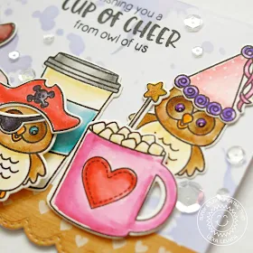 Sunny Studio Stamps: Mug Hugs & Happy Owl-o-ween Card by Lexa Levana.