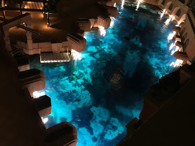 Atlantis The Palm view down into aquarium