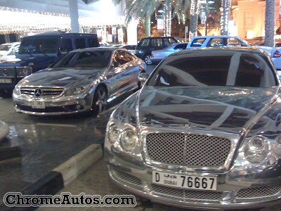 Again in dubai two amazing super cars in chrome 