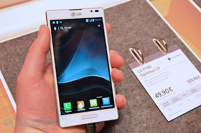 harga LG Optimus L9 indonesia, spesifikasi dan fitur optimus L9, gambar ponbsel LG Androdi terbaru seri optimus L9