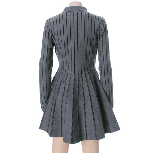 Vertical Stripe Knit Dress