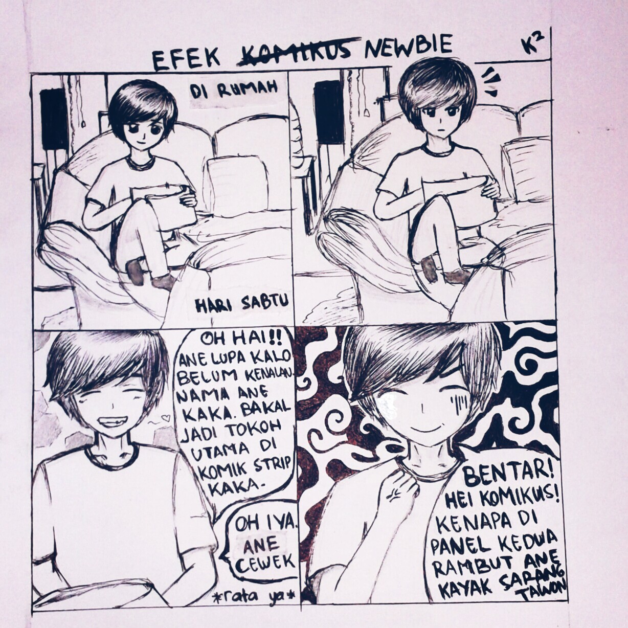 KOMIK STRIP KAKA EFEK NEWBIE