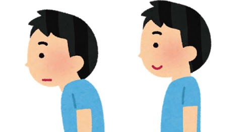 姿勢の悪い 姿勢の良い男の子のイラスト かわいいフリー素材集 いらすとや