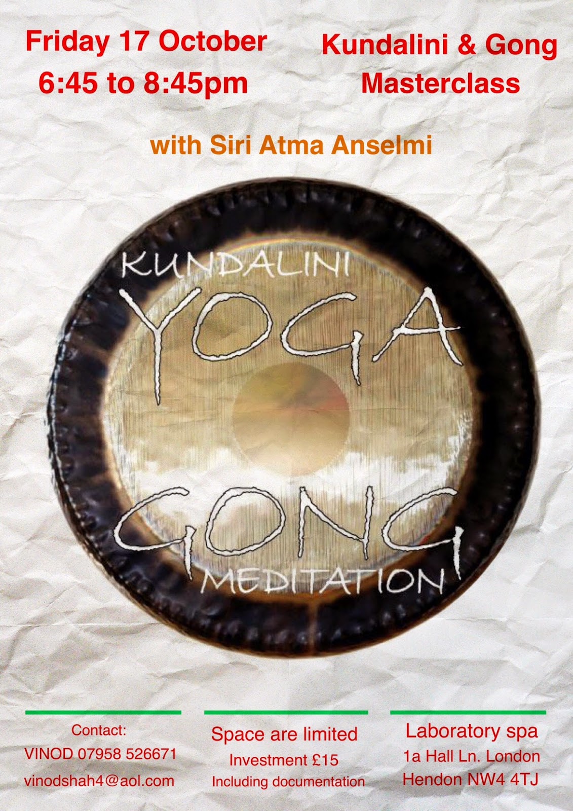 Kundalini amp; Gong Masterclass