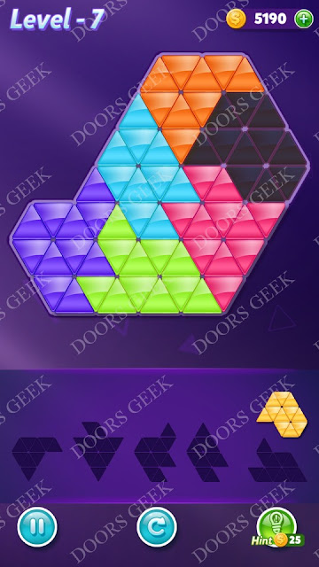 Block! Triangle Puzzle Advanced Level 7 Solution, Cheats, Walkthrough for Android, iPhone, iPad and iPod