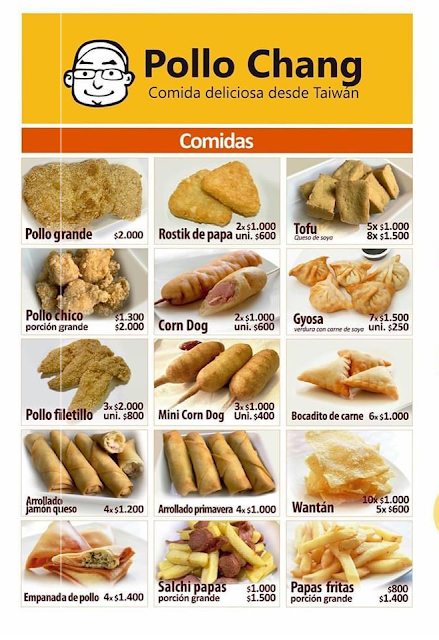 Carta Pollo Chang Comidas