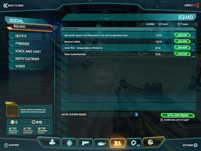 PlanetSide 2 - Squad List