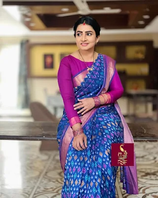 Actress Sujitha Dhanush New Looks in Saree For Serial Episodes