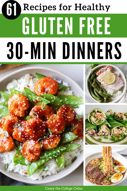 Have #healthyeating goals? Check out these 61 #glutenfree #healthy dinner recipes, ready in 30 mins or less! Including #keto, #vegan, #paleo options.