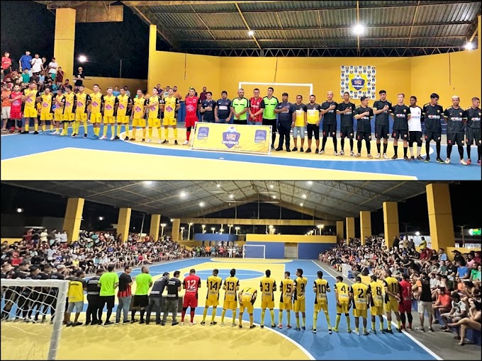 Multidão lota ginásio na abertura da II Copa Futsal de Inverno em Cocal-PI