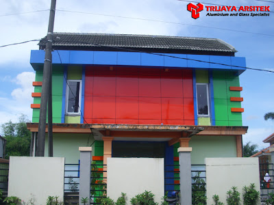 Aluminium Composite Panel, Letter Galvanil, Partisi Gipsum, Pintu & Jendela Aluminim, Pintu Frameles, Proyek Gresik, 