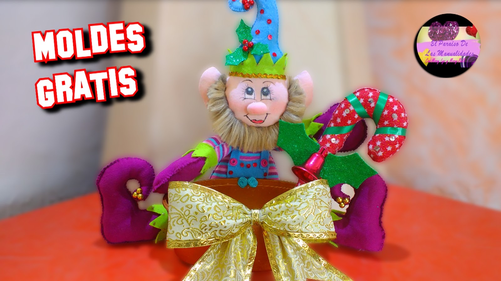 Duende o gnomo dulcero navideño muy creativo pasó a paso