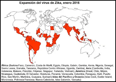 Resultado de imagen para mapa donde se encuentra el zika en el planeta
