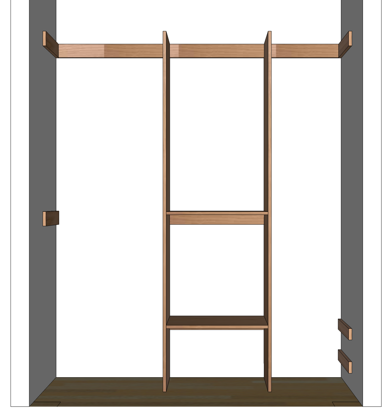 DIY Closet Organizer Plans For 5' to 8' Closet