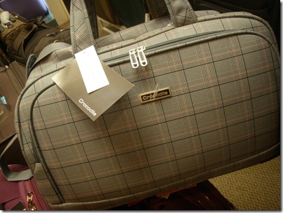 checkered luggage