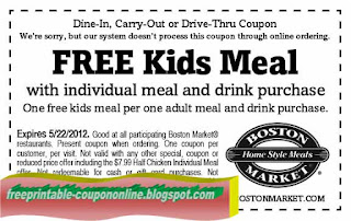 Free Printable Boston Market Coupons