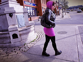 OOID : Sukienka Diesel koloru fuksji, Dr Martens / Dress Diesel magenta, Dr. Martens