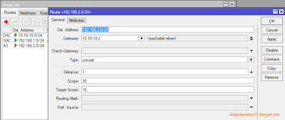 Memahami Konsep Static Routing Mikrotik