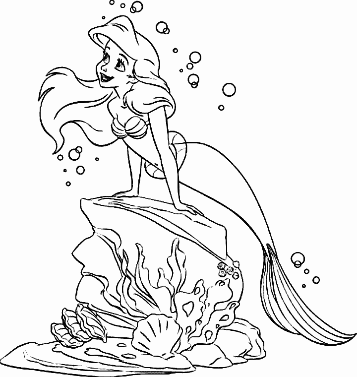 Disney Princess Ariel Coloring Pages BEDECOR Free Coloring Picture wallpaper give a chance to color on the wall without getting in trouble! Fill the walls of your home or office with stress-relieving [bedroomdecorz.blogspot.com]