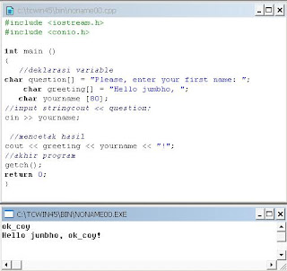 Contoh Database, C++, visual basic, java: Programs with variable ...