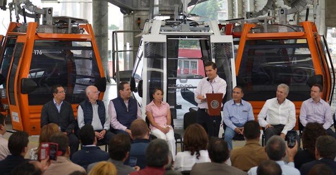 Inauguran en Ecatepec primer teleférico masivo de Latinoamérica