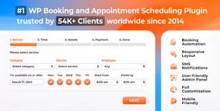 Bookly PRO – Appointment Booking and Scheduling Software System