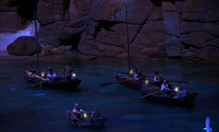 Poldark Hendrawna beach with boats for the pilchard catch at night