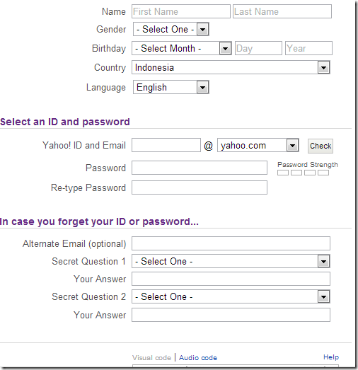 Cara Membuat email di yahoo Bagi Pemula