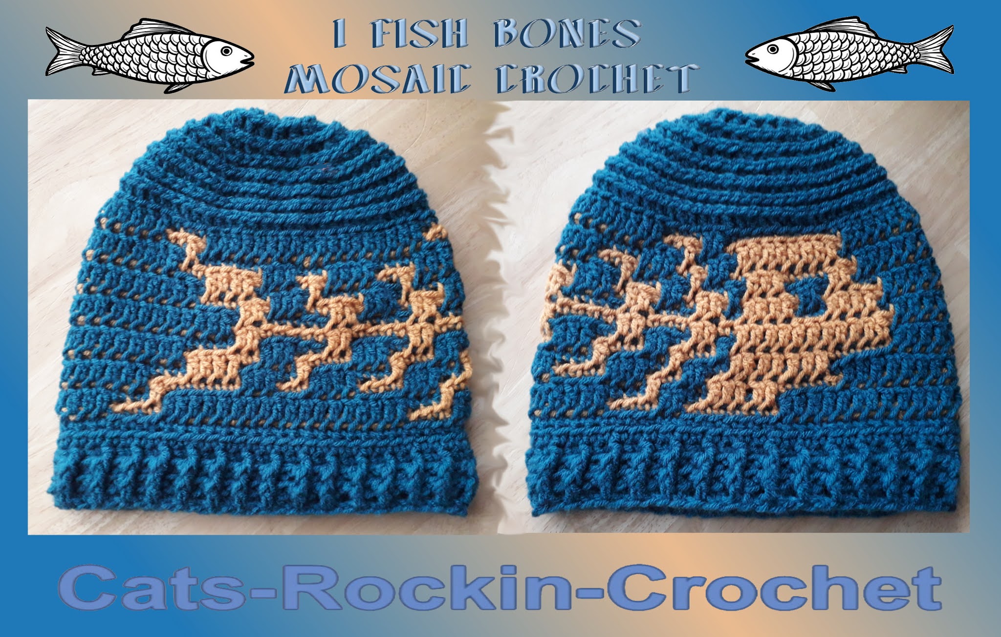 Cats-Rockin-Crochet Free Crochet and Knit Patterns : The I Fish Bones  Beanie