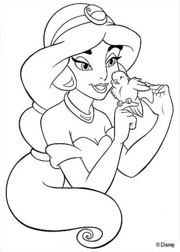 Disney Princess Jasmine Coloring Pages