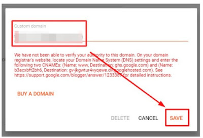 hasil custom domain di dasboard