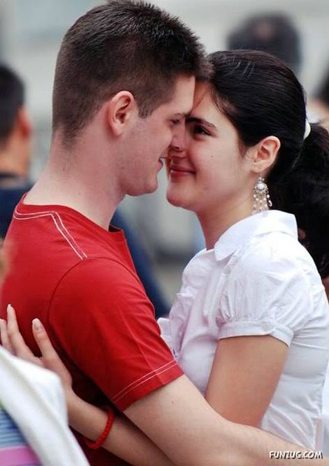 Candid street Couples looked into your eyes