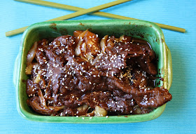 Korean Barbecued Beef Bulgogi with Sesame Seeds