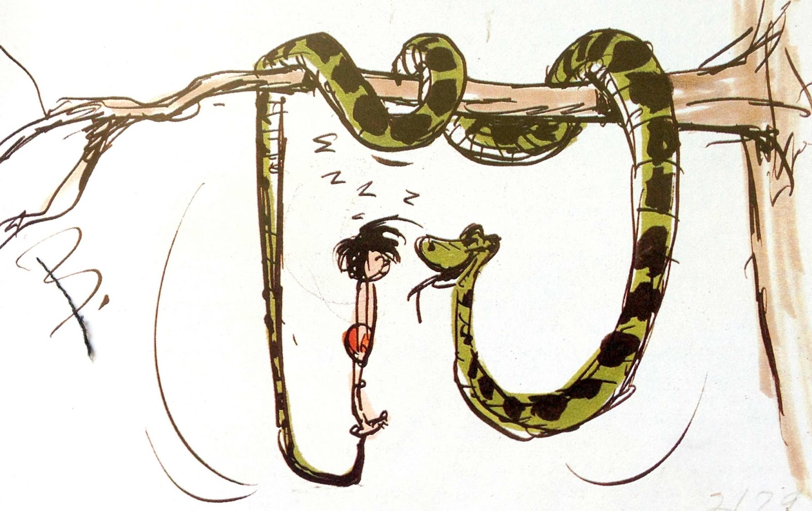Disney Hipster Blog Amazing Jungle Book Storyboards Featuring Kaa